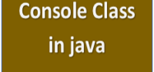 Console class in java