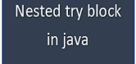 Nested try block in java
