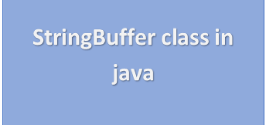 StringBuffer class in java