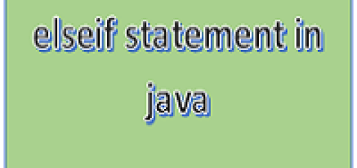 elseif statement in java