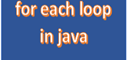 for each loop in java