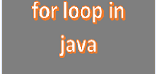 for loop in java