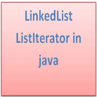 LinkedList ListIterator in java