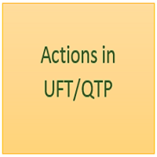 Actions in UFT