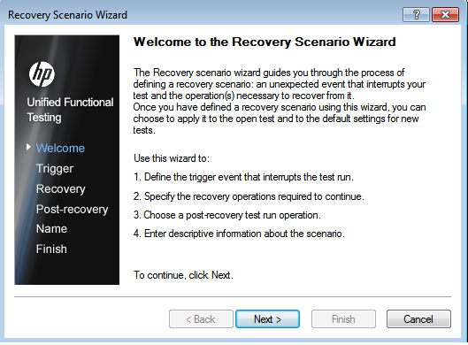 Recover wizard