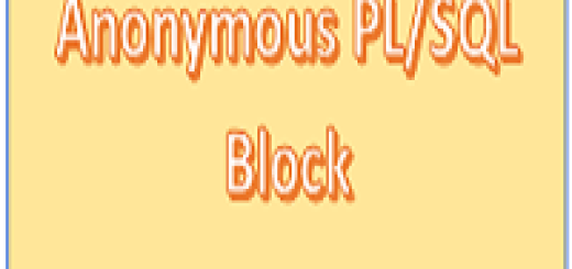 Anonymous PLSQL block