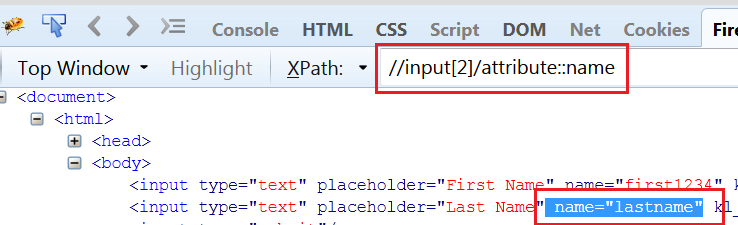Attribute axes in xpath