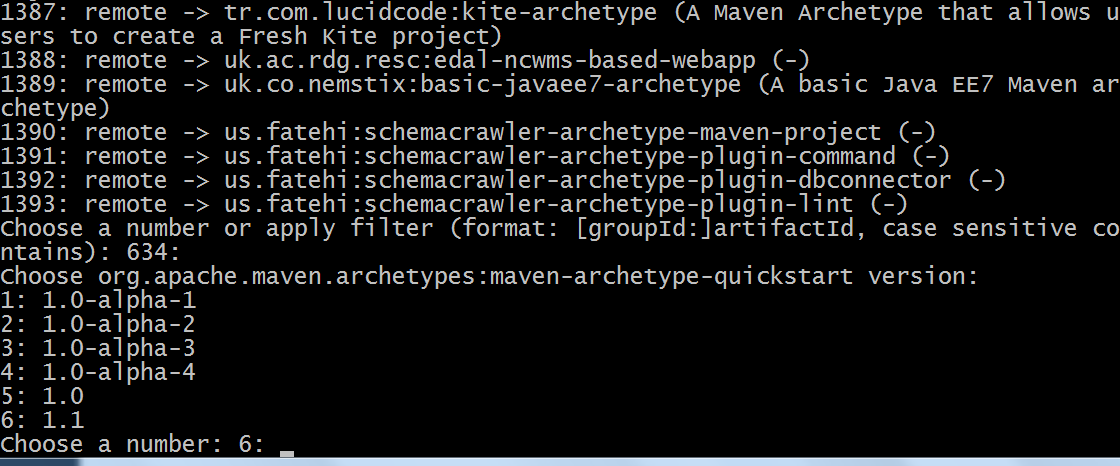 Choose number in maven