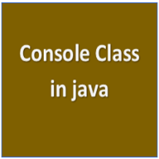 Console class in java