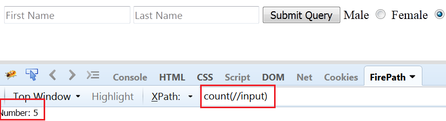 Count function in xpath