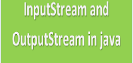 InputStream and OutputStream in java
