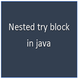 Nested try block in java
