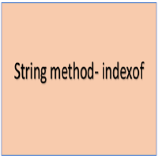 String method - indexof