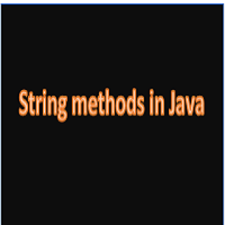 String methods in java