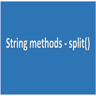 String methods - split