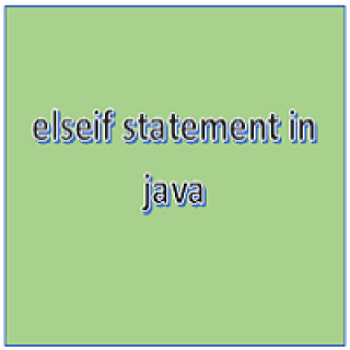 elseif statement in java