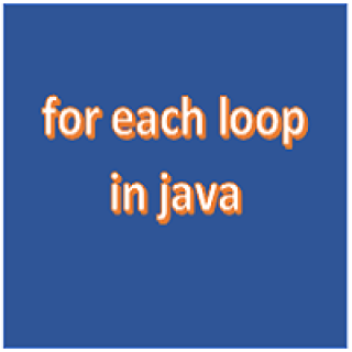 for each loop in java