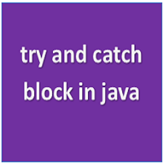 try and catch block in java