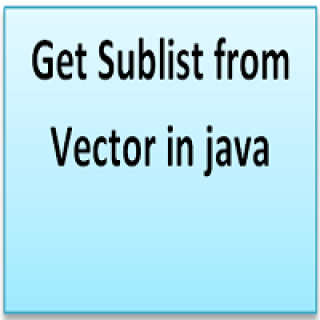 Get Sublist from Vector